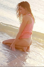 Naked teen layla posing by the sunset-00
