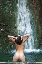 Naked babe by the waterfall-05