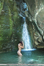 Naked babe by the waterfall-07