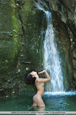 Naked babe by the waterfall-08