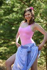 Naked teen with big boobs posing outdoors-01