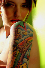 Busty tattooed punk hottie-12
