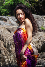 Busty Brunette Beauty Having Fun At The Rocks-06