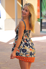 Cute blonde teen getting naked in public-01