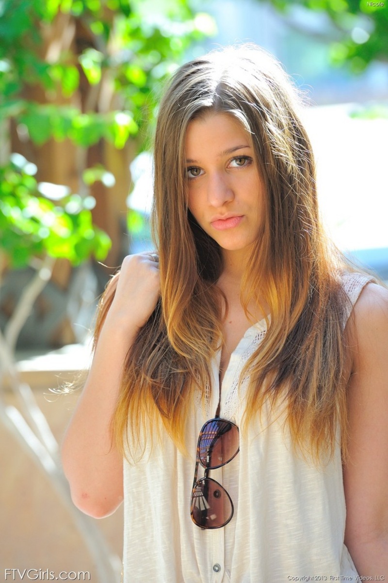 Hot teen Nicole gets naked in public-00