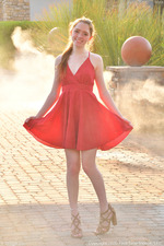 Lovely Naughty Myra In Red Dress-04