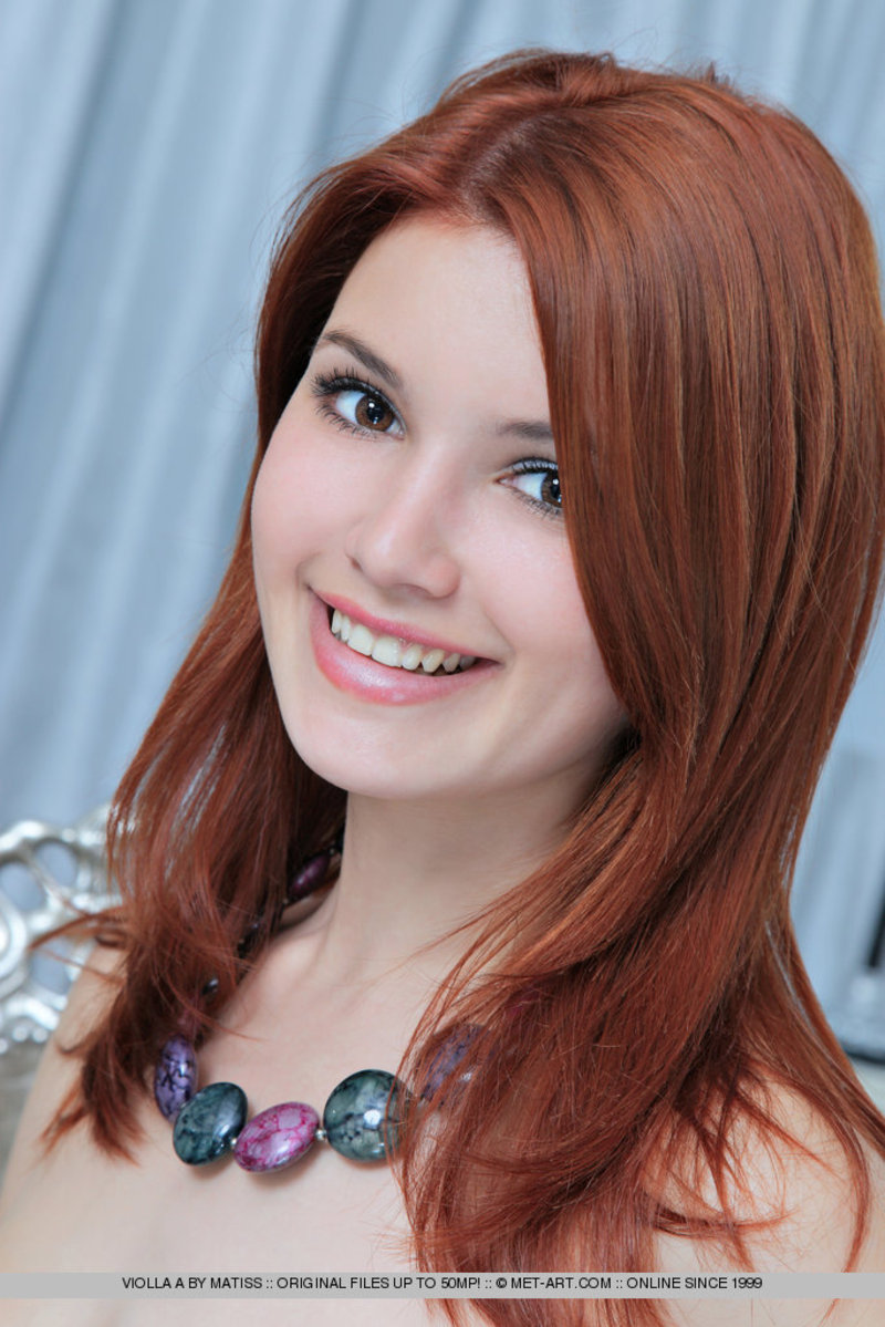 Naked redhead teen shows off-00