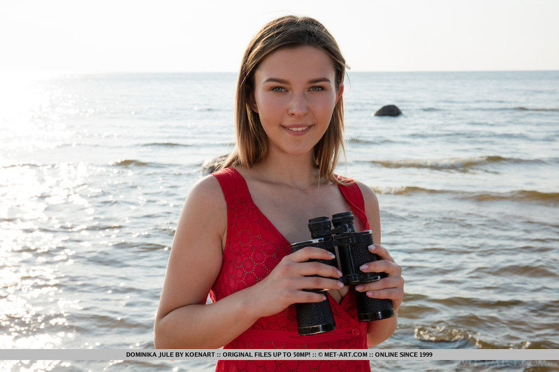 Dominika Is Naked On The Beach-15