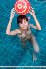 Thai Hotty Posing At The Pool-11