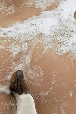 Naked blonde takes a foam bath-05