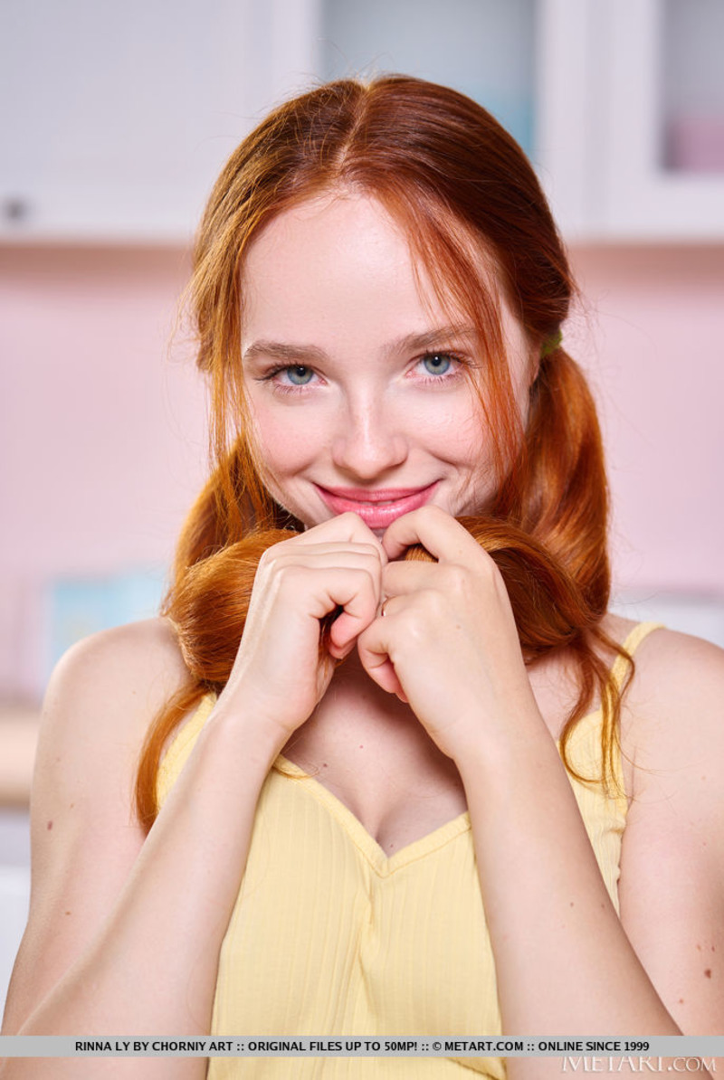 Busty Redhead Rinna Ly Stripping-12