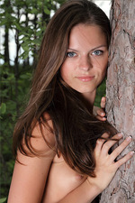 Cute Nymphomaniac Girl Posing Outdoors-07