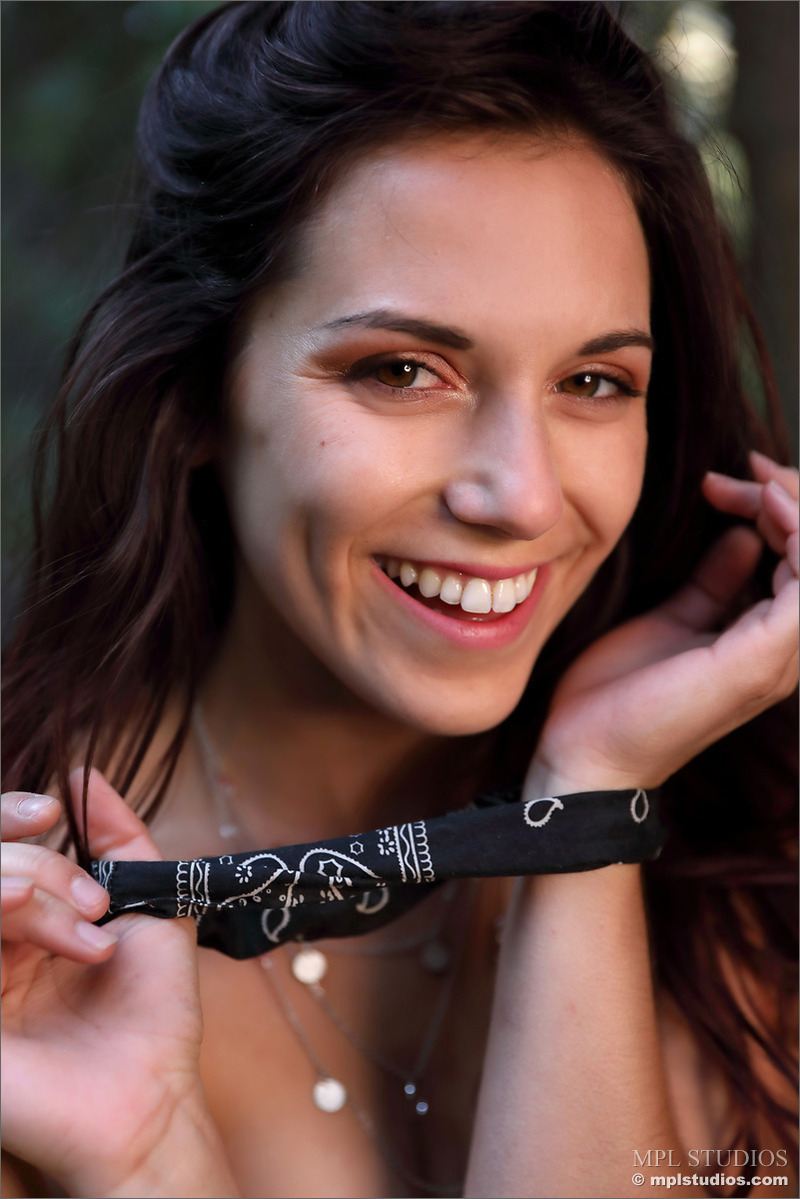 Elena Generi Is Naked In The Woods-06