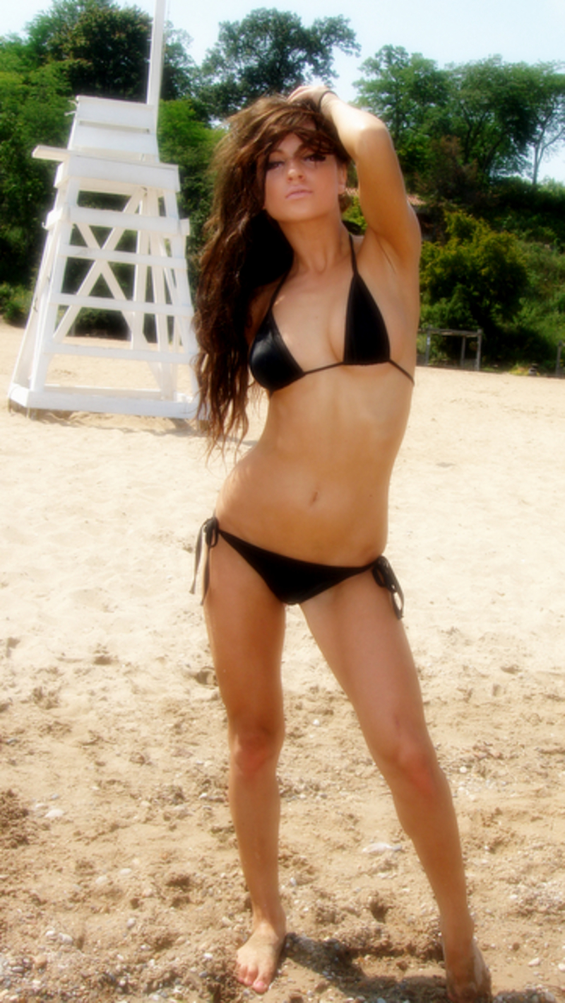 Hot bikini babes showing off at the beach-10