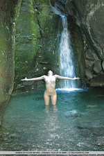 Naked babe by the waterfall-09