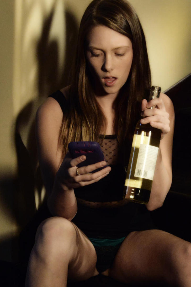 Naked chick gets drunk-03