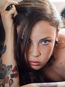 Tattooed naked teen