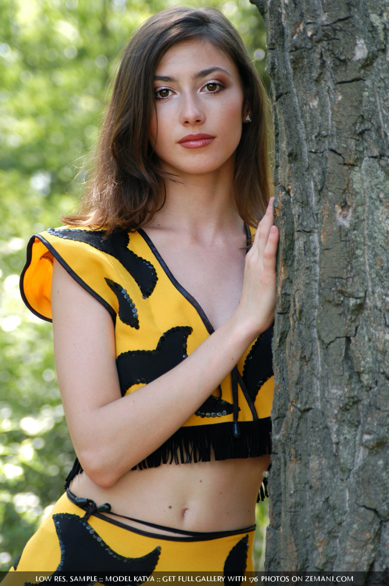 Naked and sexy Katya in the forest-00