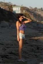 Nina North Poses At The Beach-00