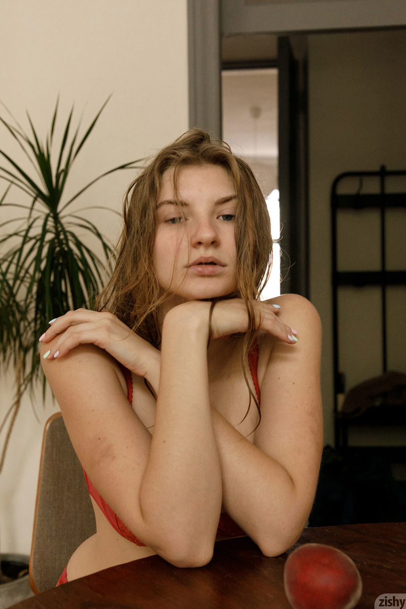 Busty Regan Budimir Takes Off Her Red Lace-01